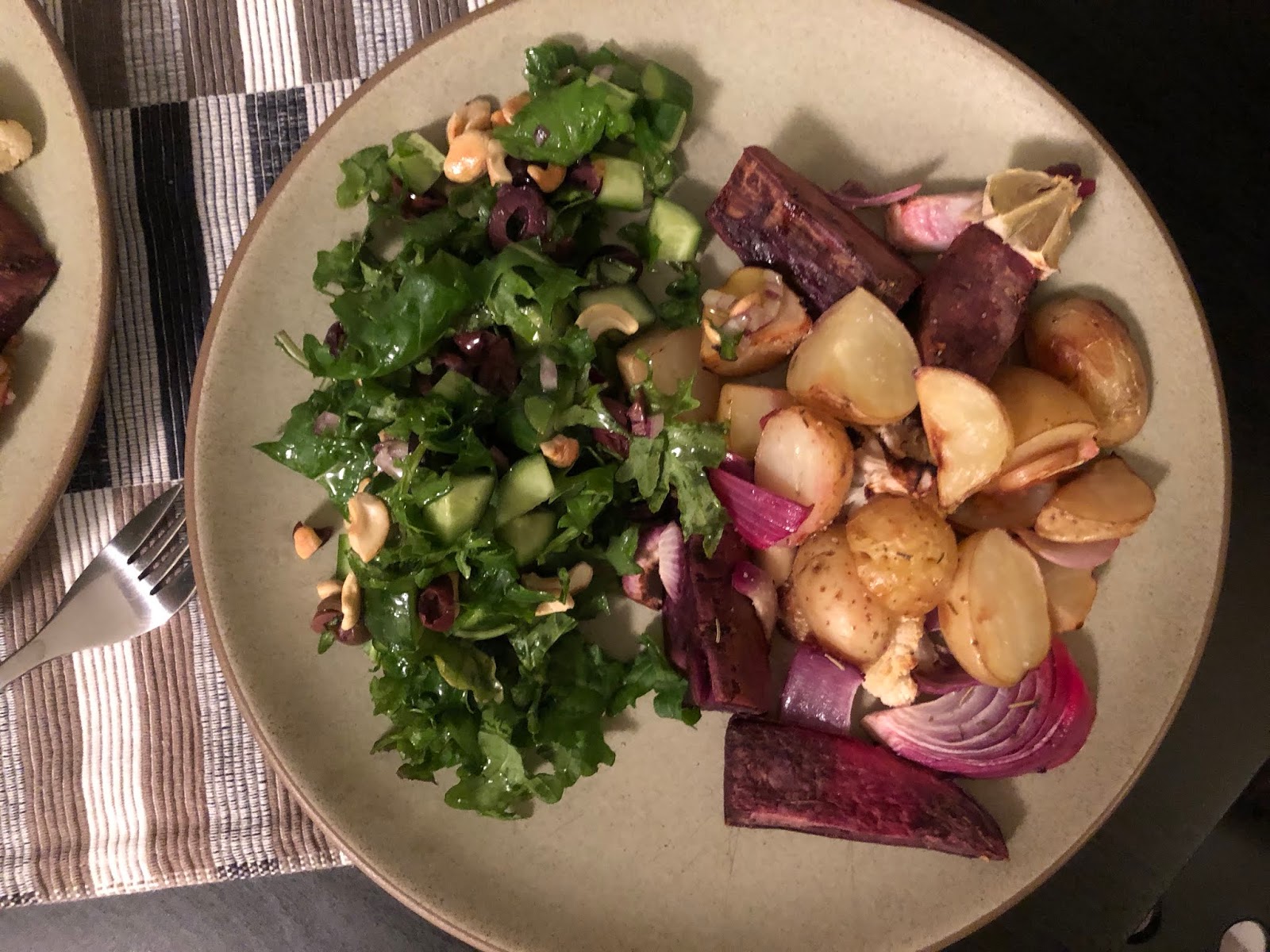 Persian cucumbers and olives salad