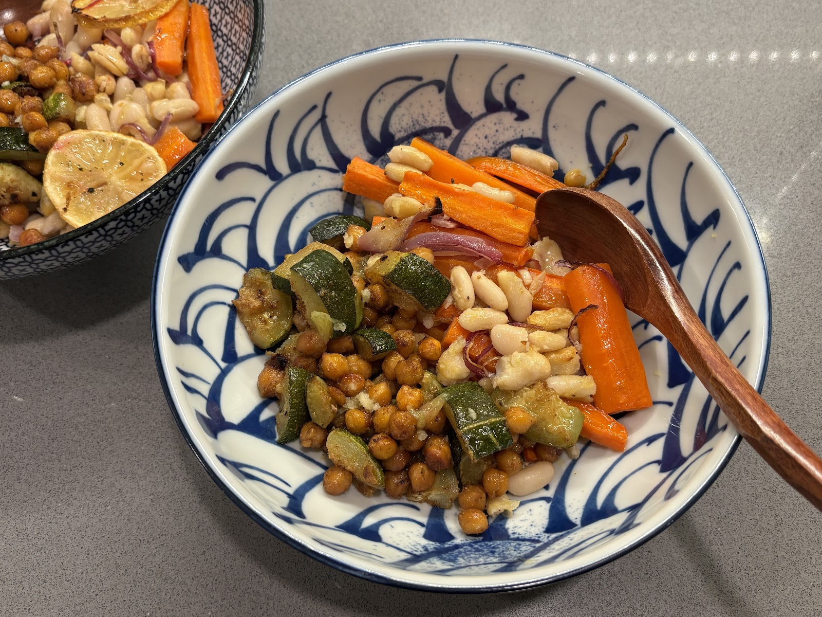 Baked beans with carrots